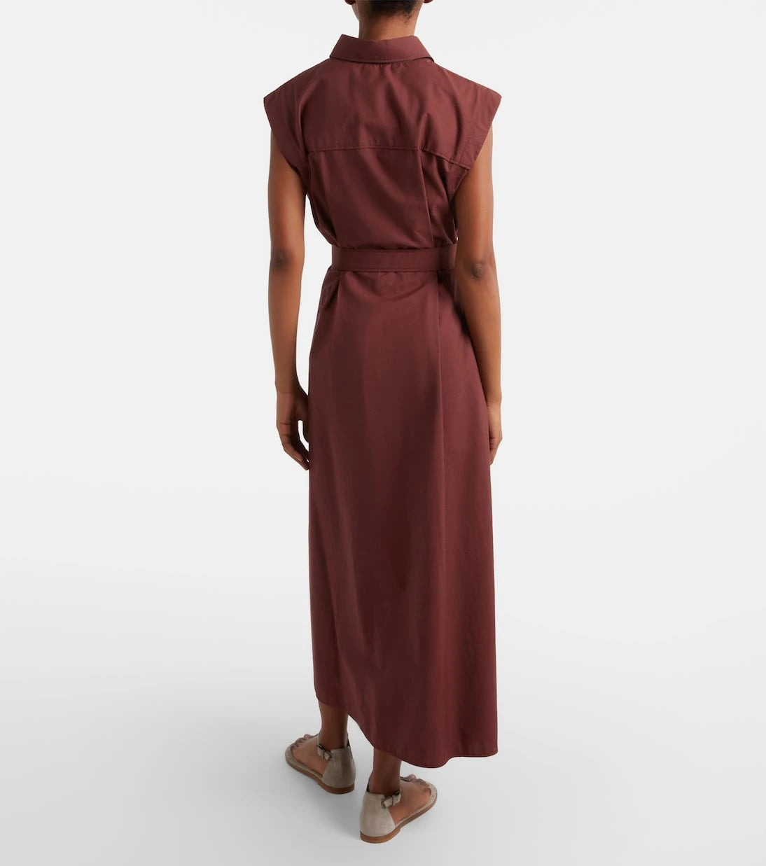 Brunello Cucinelli - Monili cotton-blend midi dress
