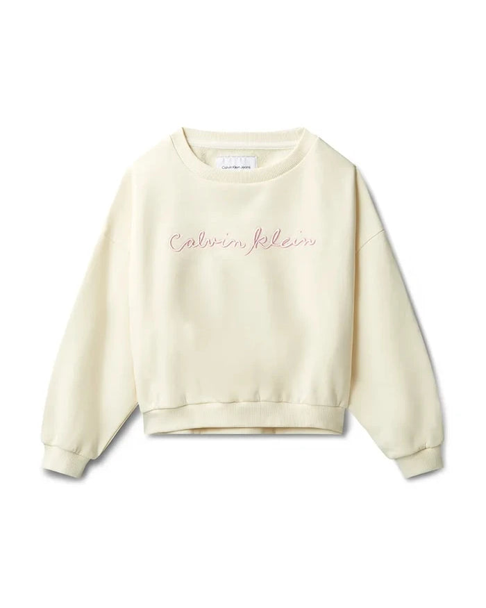 Çocuklar için pamuklu Calvin Klein Jeans sweatshirt