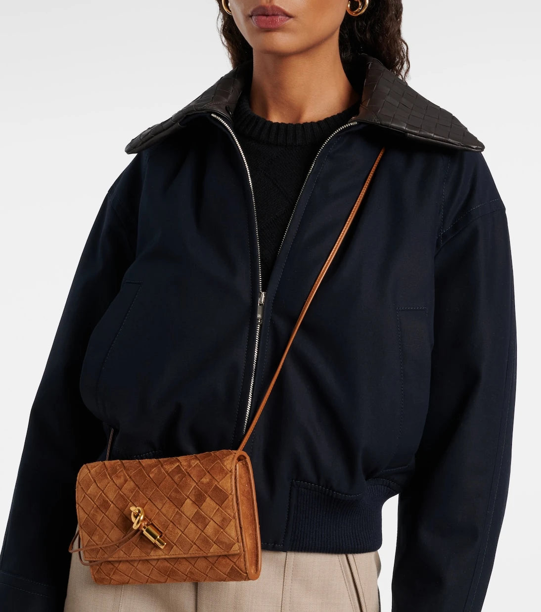 Bottega Veneta - Andiamo Intrecciato Mini pouch with strap