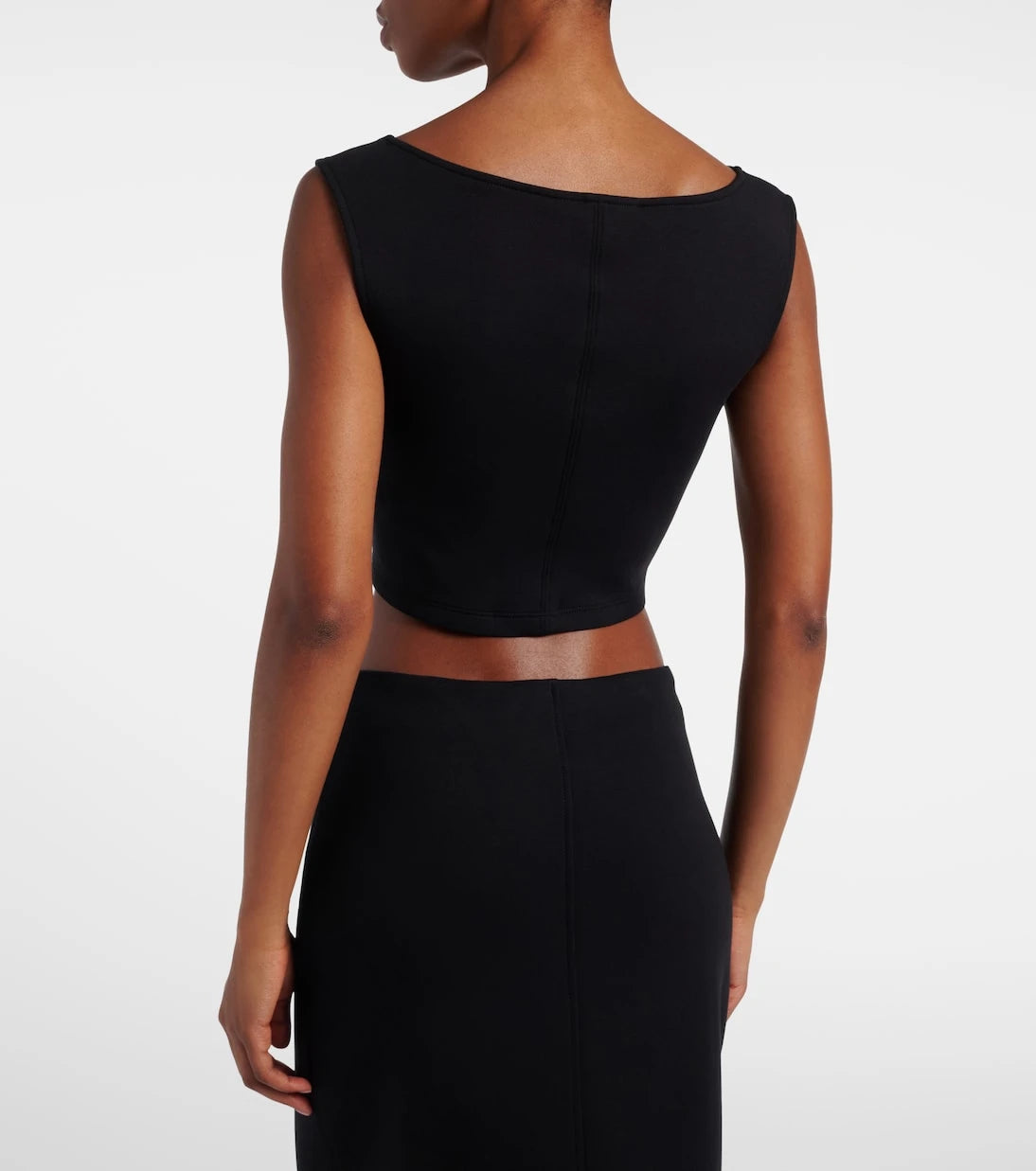 'S Max Mara - Dire cotton-blend crop top
