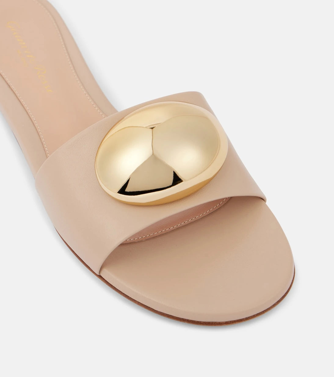 Gianvito Rossi - Embellished leather slides