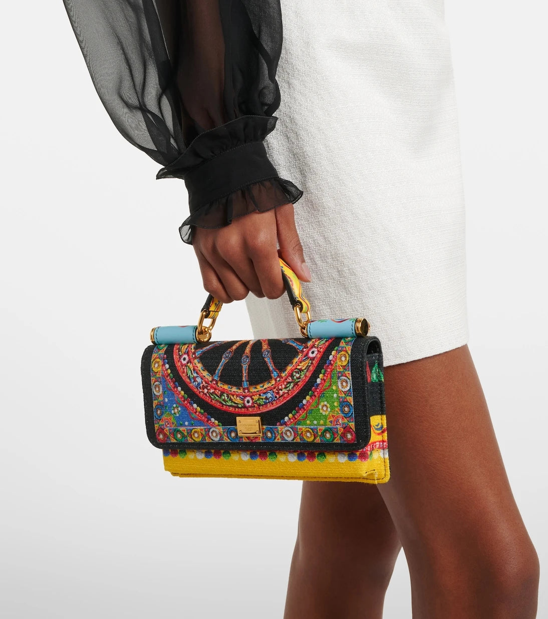 Dolce&Gabbana - Sicily Mini printed top-handle bag