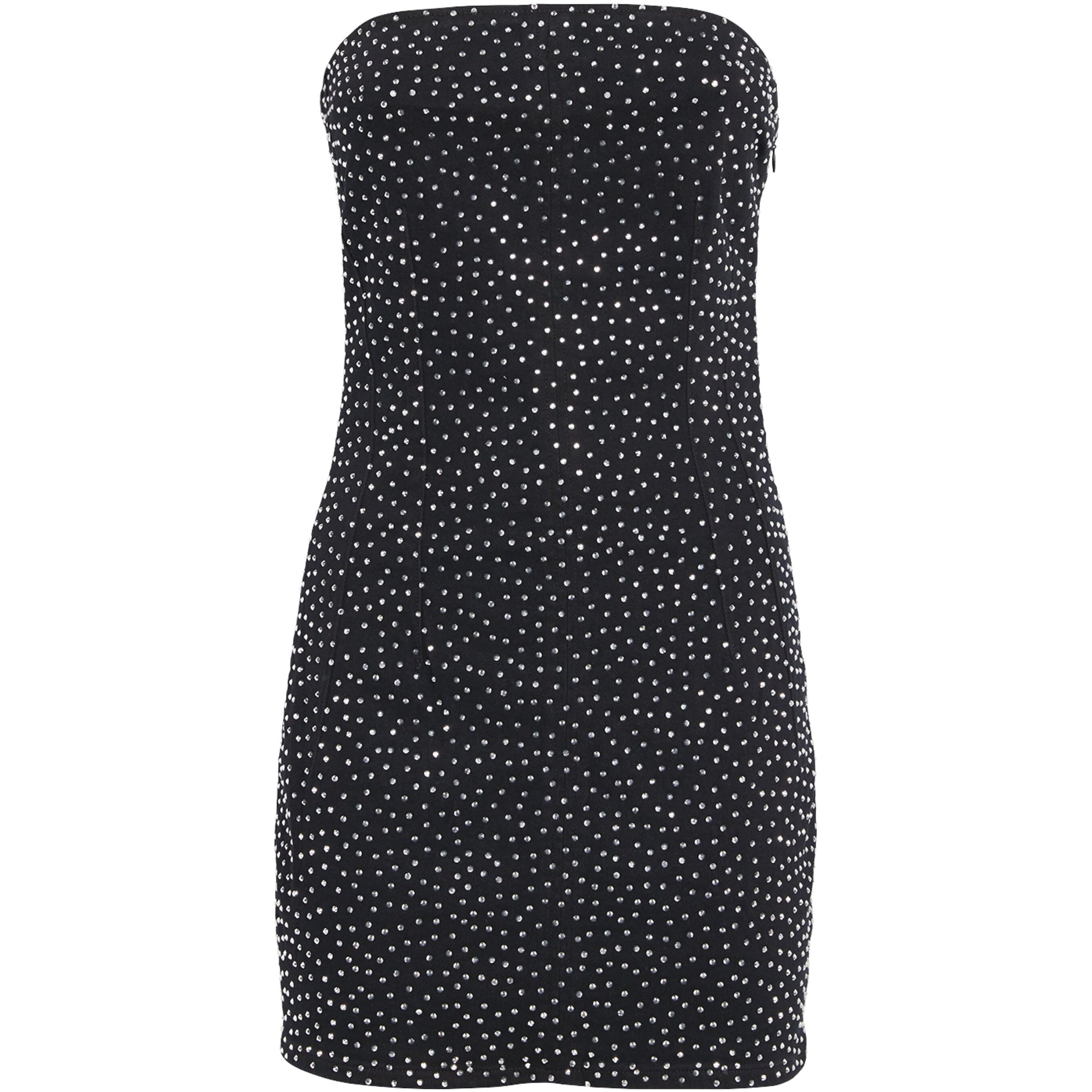 Crystal-Embellished Mini Dress BLACK411