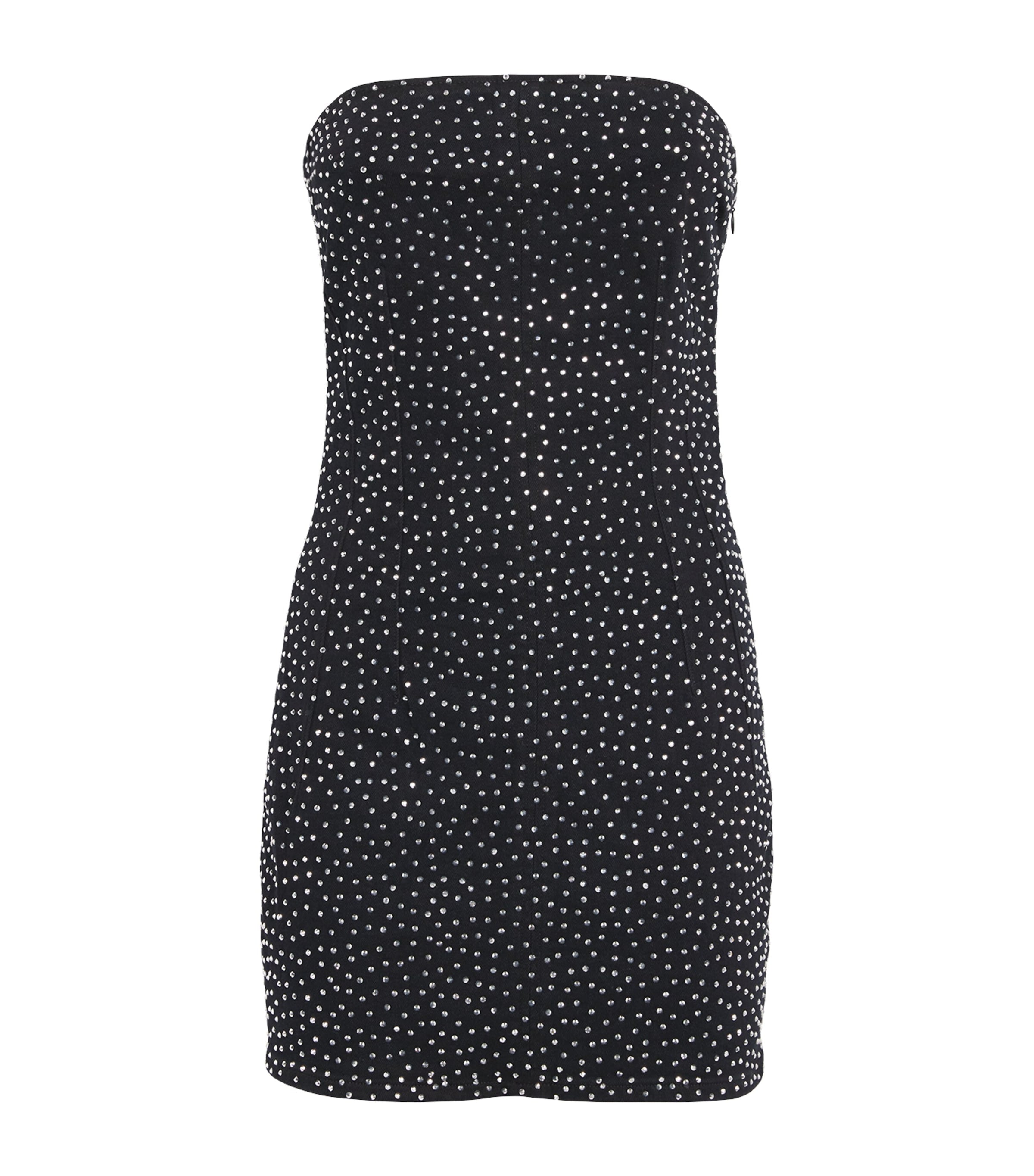 Crystal-Embellished Mini Dress BLACK411