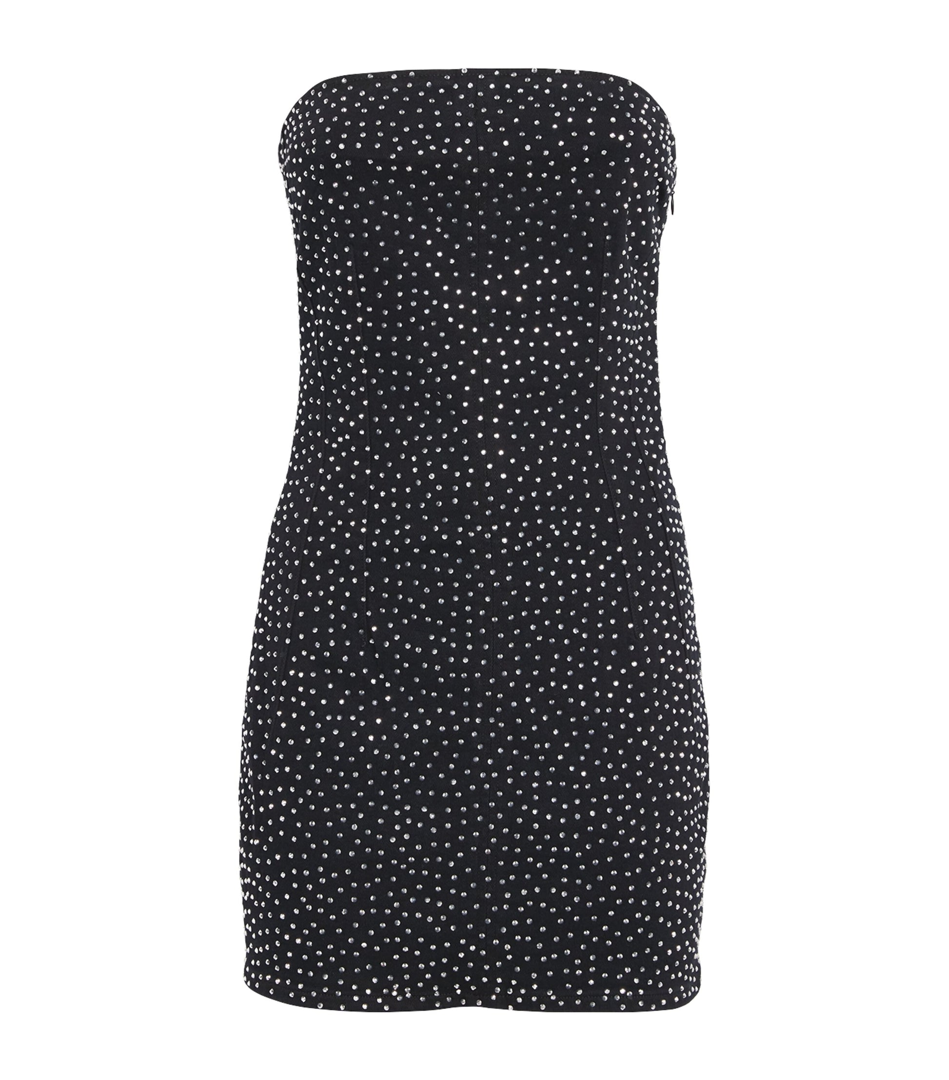 Crystal-Embellished Mini Dress BLACK411