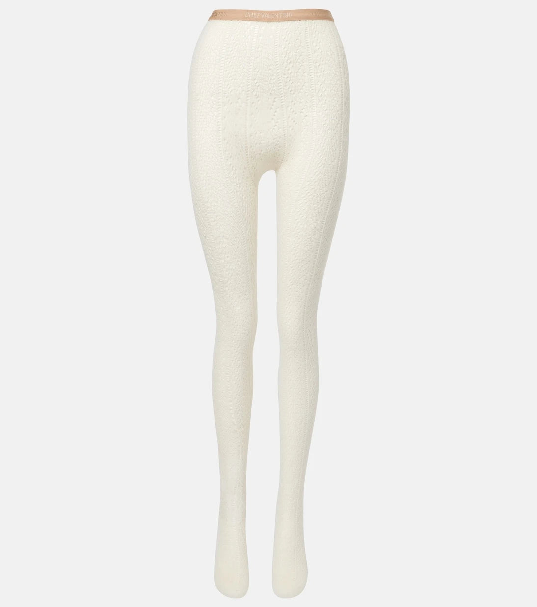 Valentino - Logo wool-blend tights