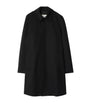 Black Cashmere Mid-Length Car Coat