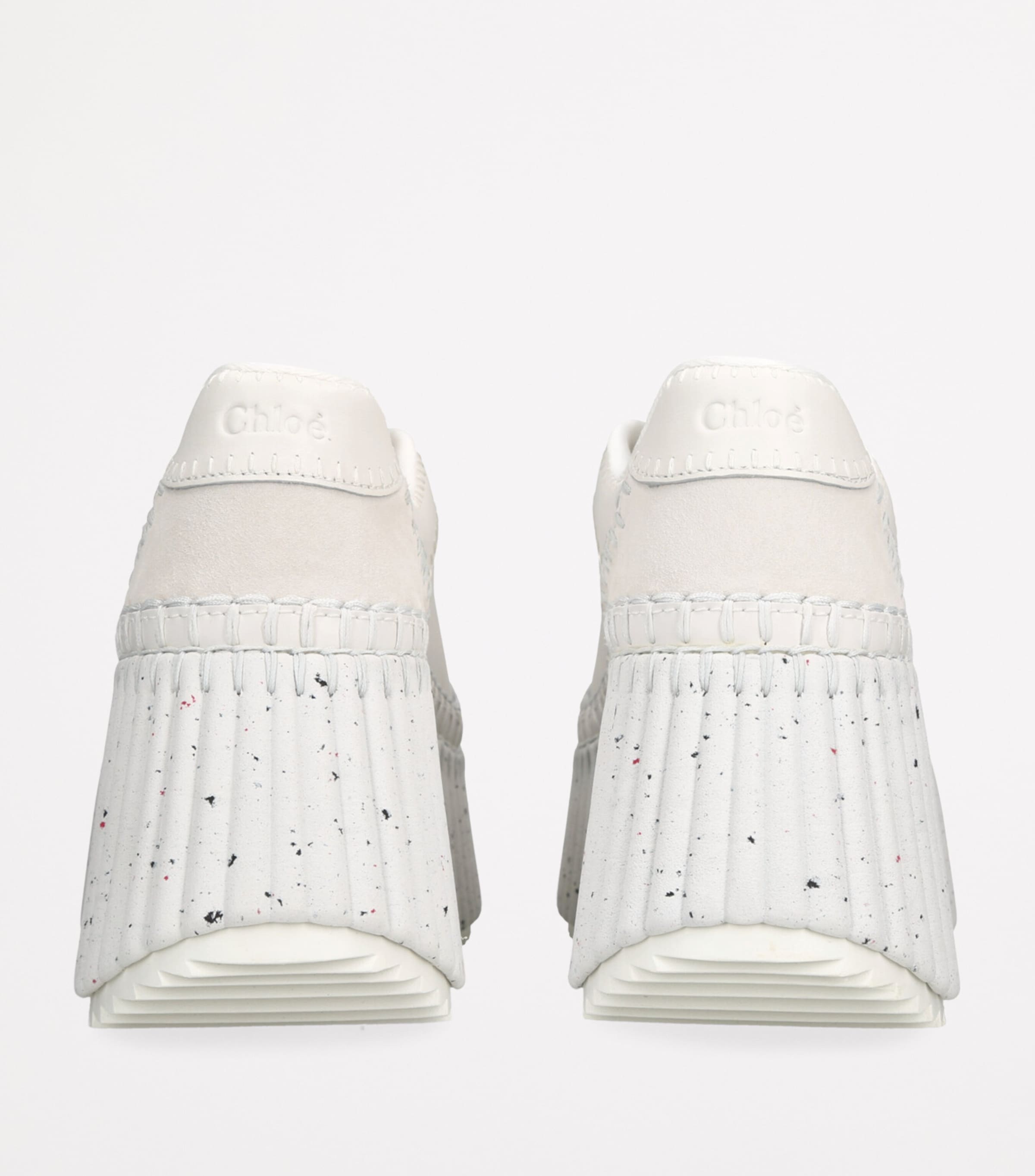 Leather Nama Runner Platform Sneakers WHITE