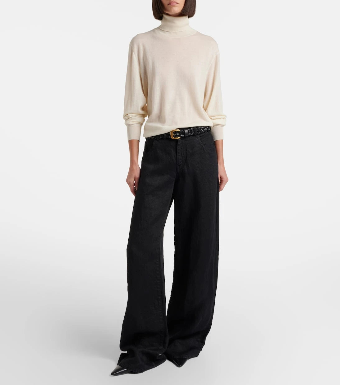 The Row - Eglitta linen wide-leg jeans