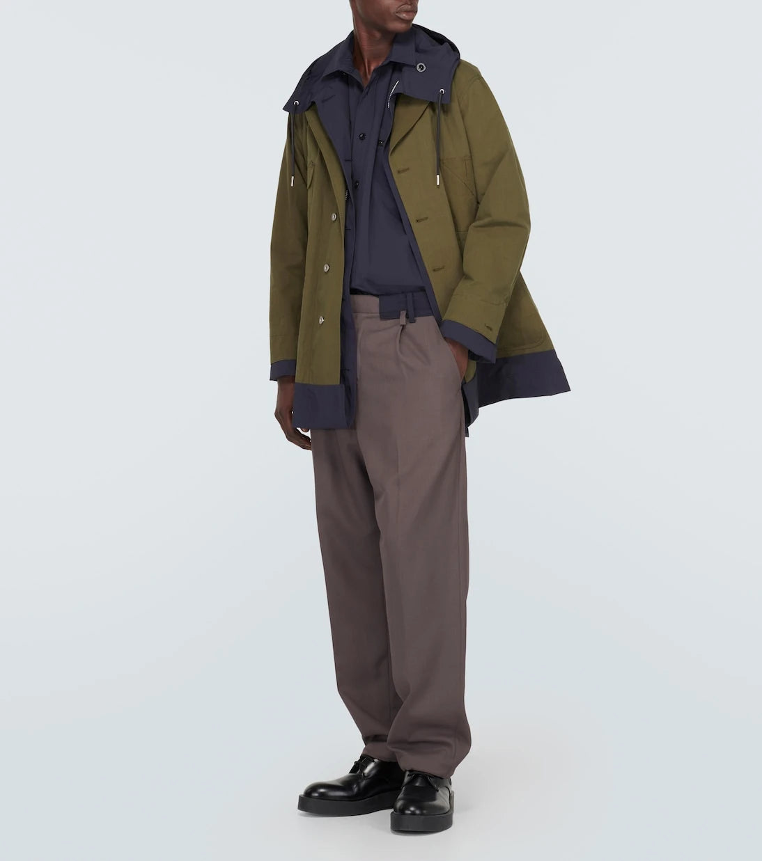 Sacai - Reversible cotton-blend ripstop coat