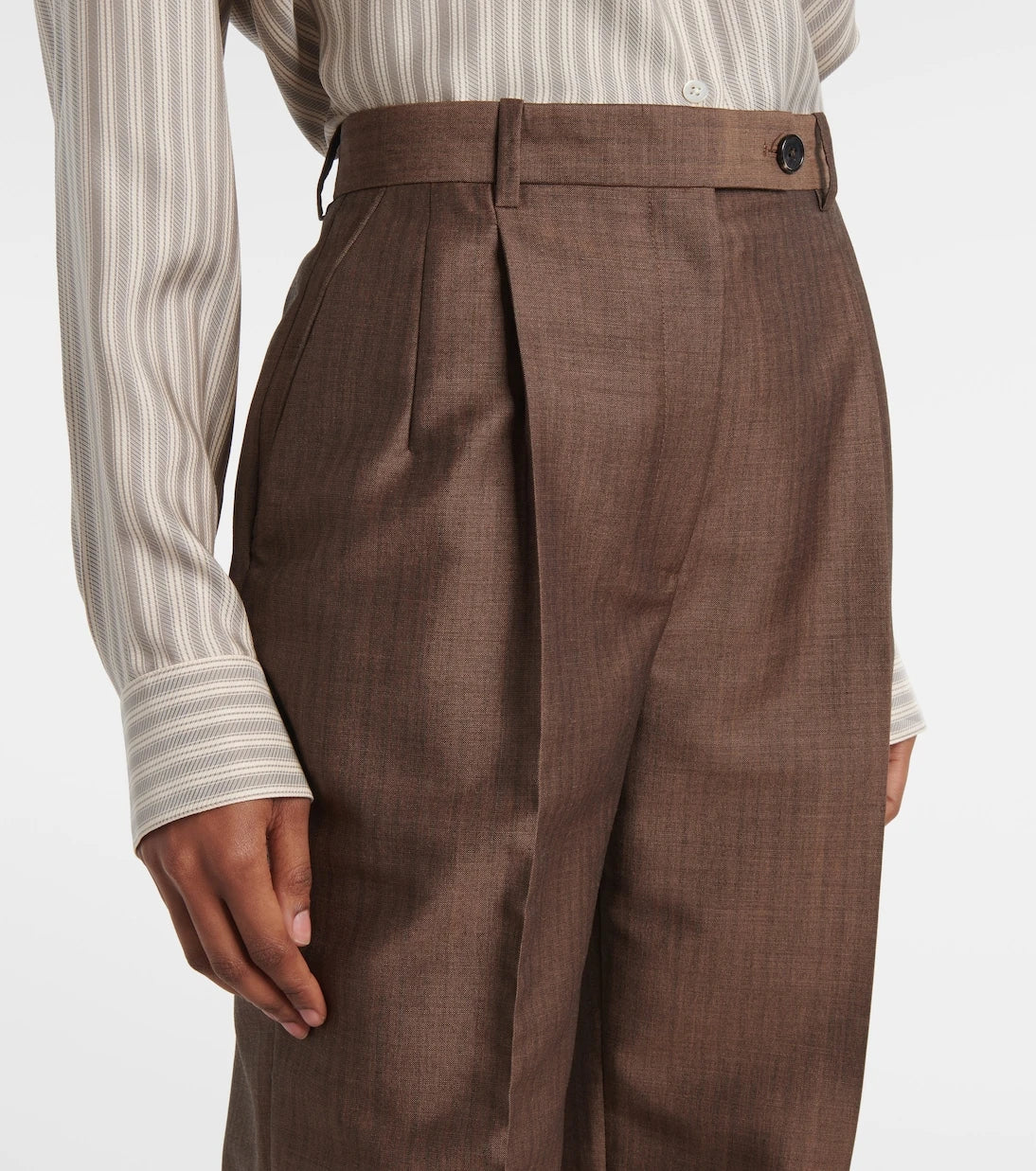 The Row - Norbert mohair and wool straight pants