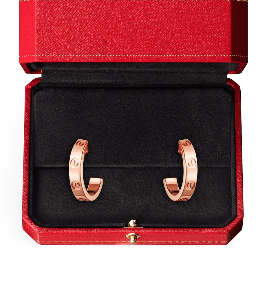 Rose Gold LOVE Hoop Earrings