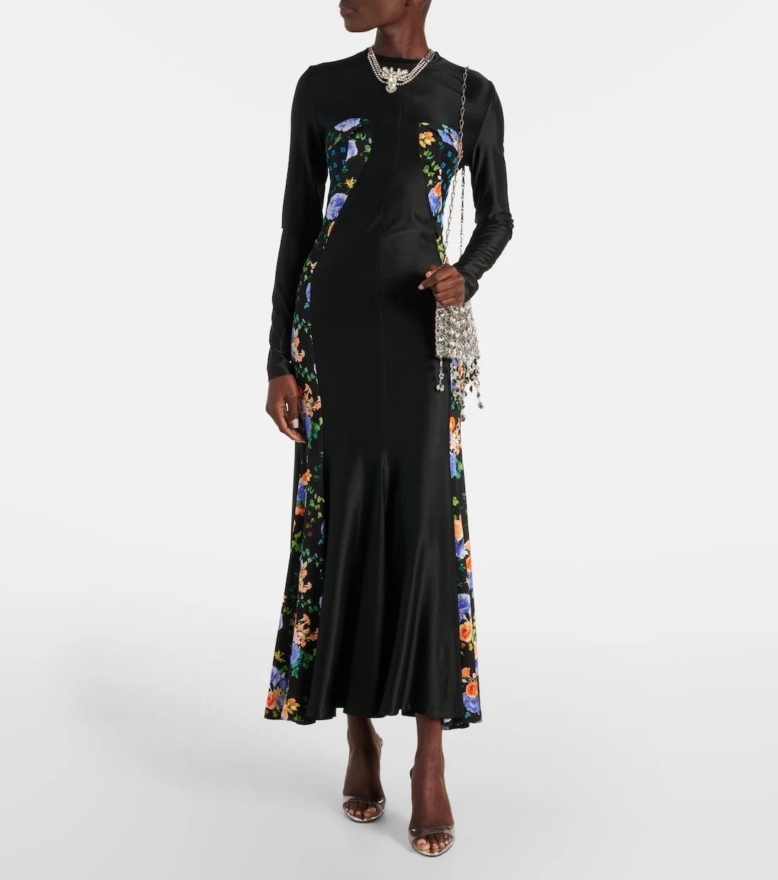 Rabanne - Floral jersey maxi dress