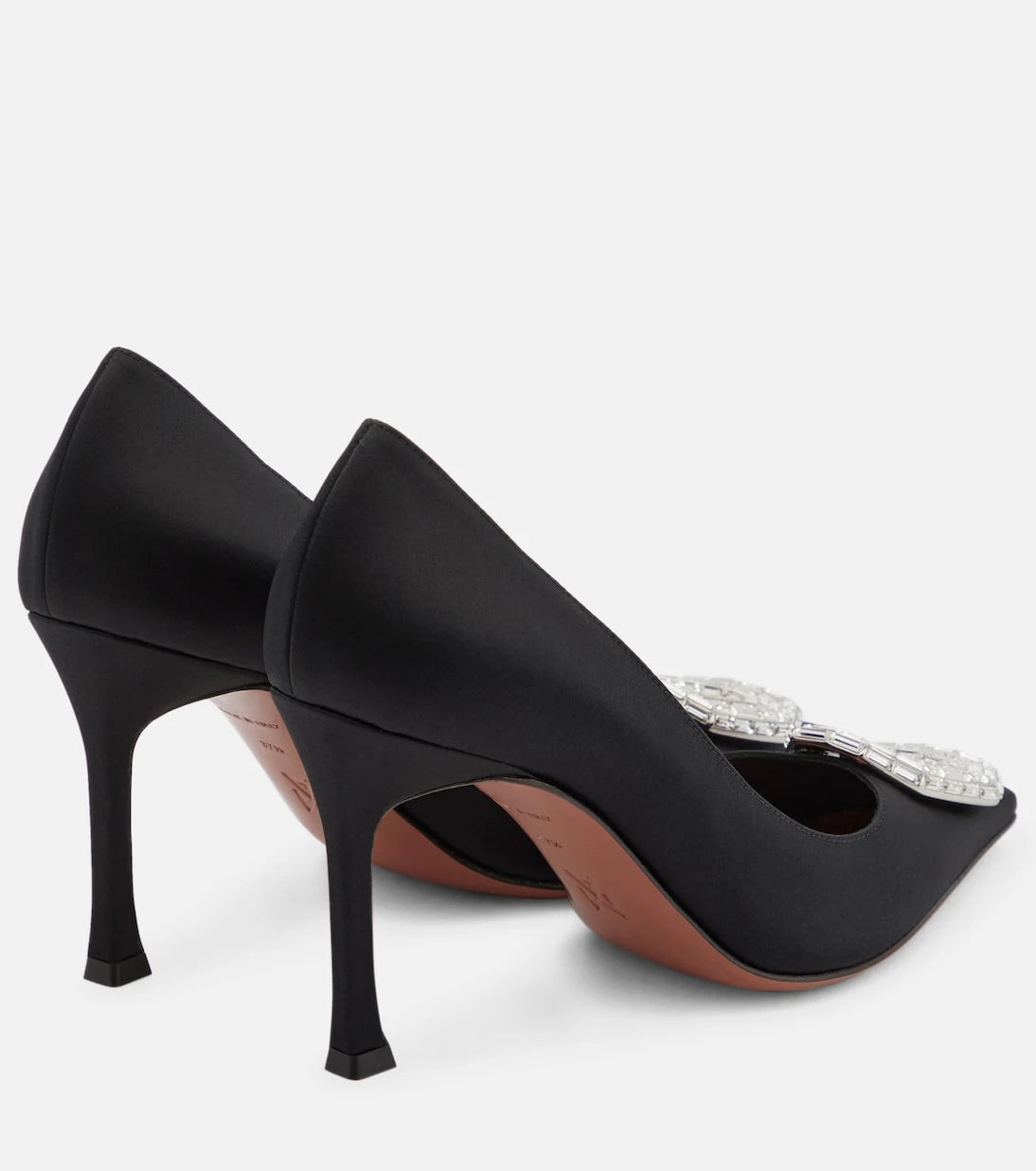 Amina Muaddi - Camelia satin pumps