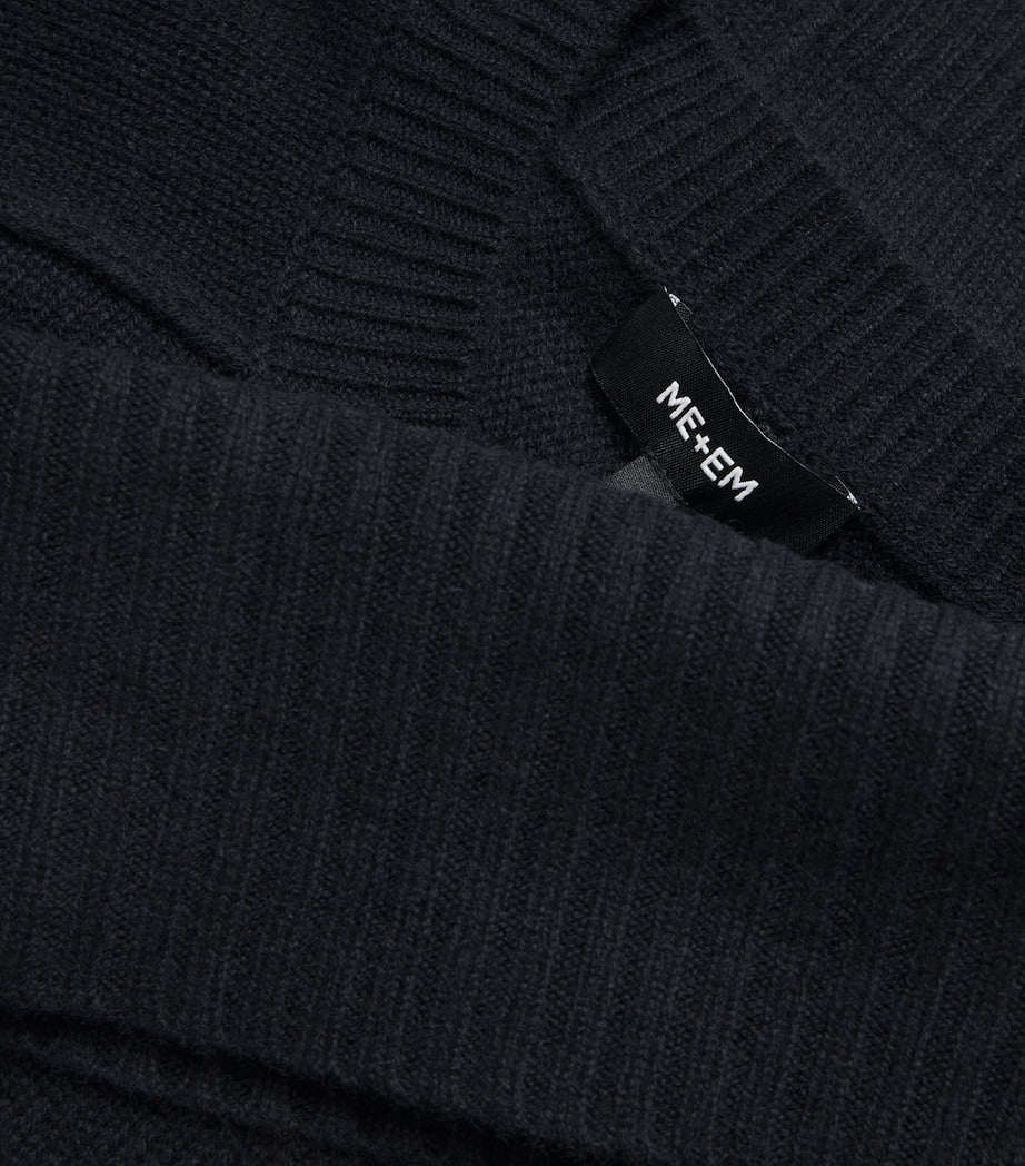 ME+EM Navy Cashmere Snood Sweater