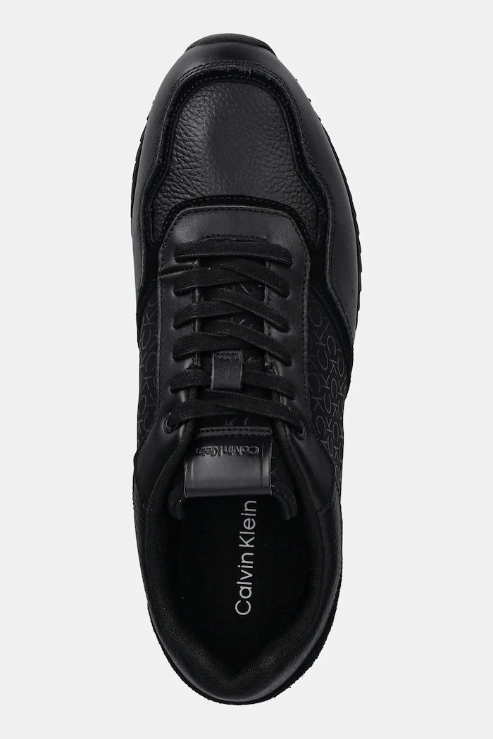 Кожени маратонки Calvin Klein LOW TOP LACE UP MONO