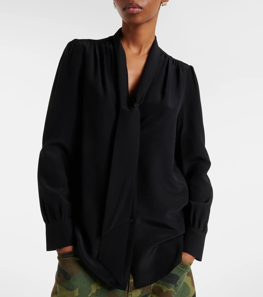 Nili Lotan - Colt tie-neck silk blouse