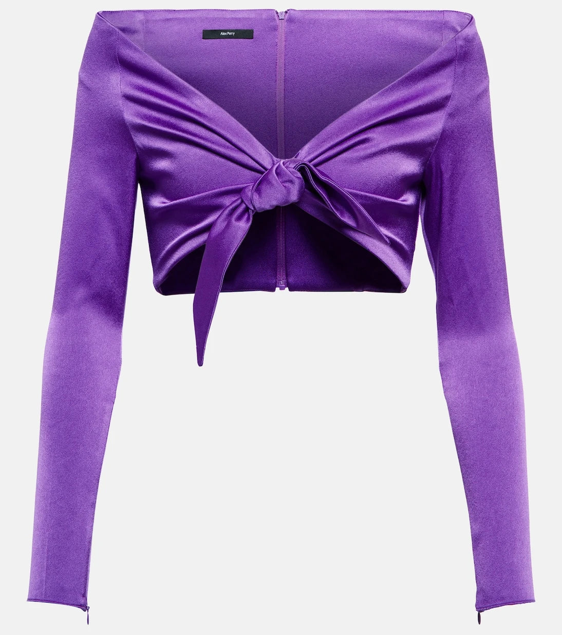 Alex Perry - Ford off-shoulder satin crop top
