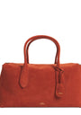 Medium Suede Bellport Top-Handle Bag