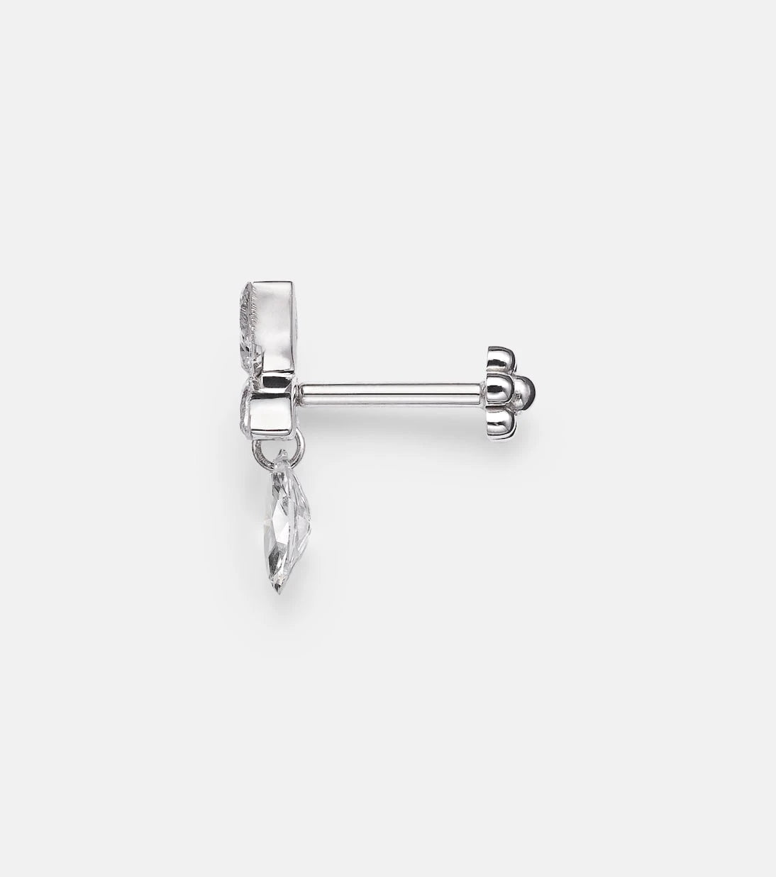 Maria Tash - Echo 18kt white gold single earring with diamonds