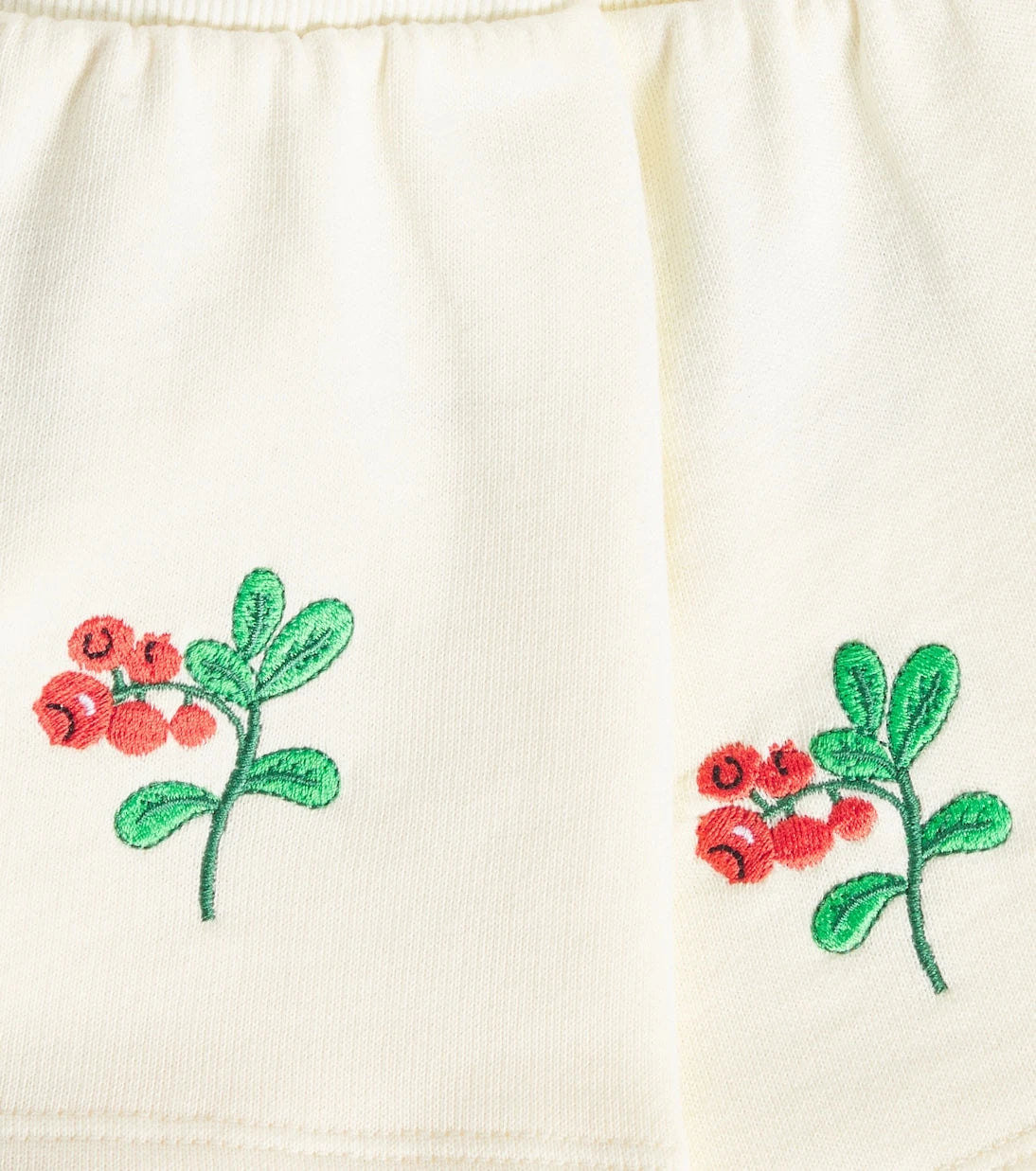Mini Rodini - Lingoberries embroidered cotton shorts
