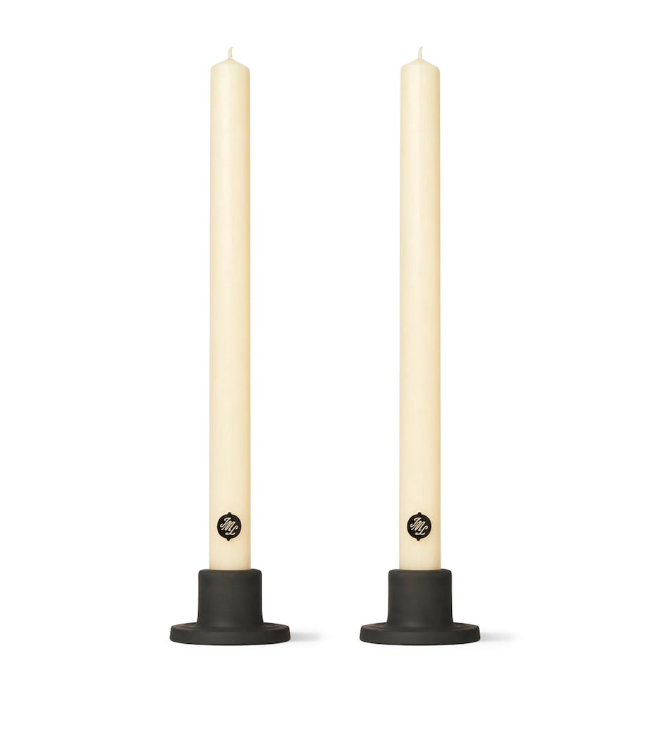 Set of 2 Grapefruit & Rosemary Townhouse Dining Candles with Holders