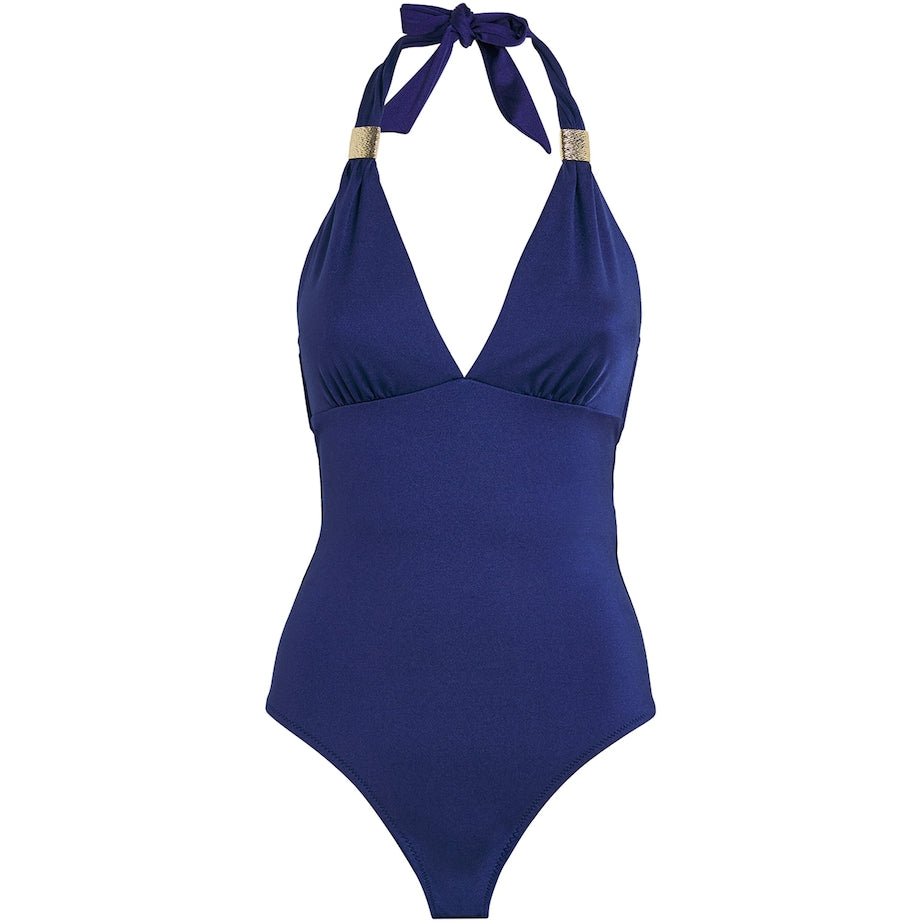 Heidi Klein Navy Slider Halterneck Beau Soleil Swimsuit