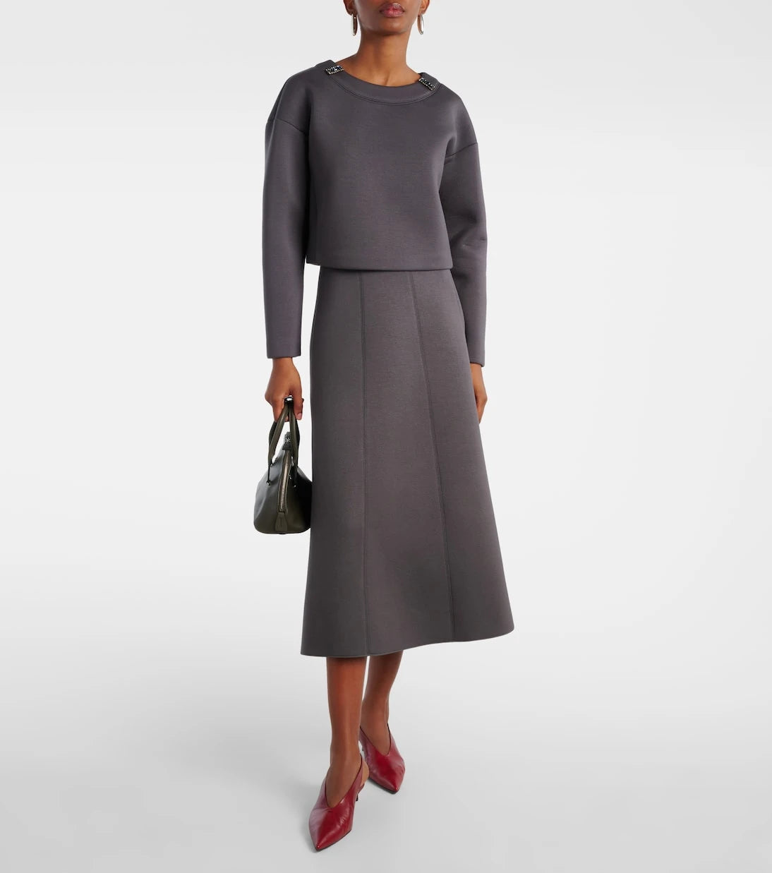 'S Max Mara - Brunate paneled midi skirt