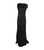 Victoria Beckham Black Satin Side-Split Gown
