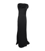 Victoria Beckham Black Satin Side-Split Gown