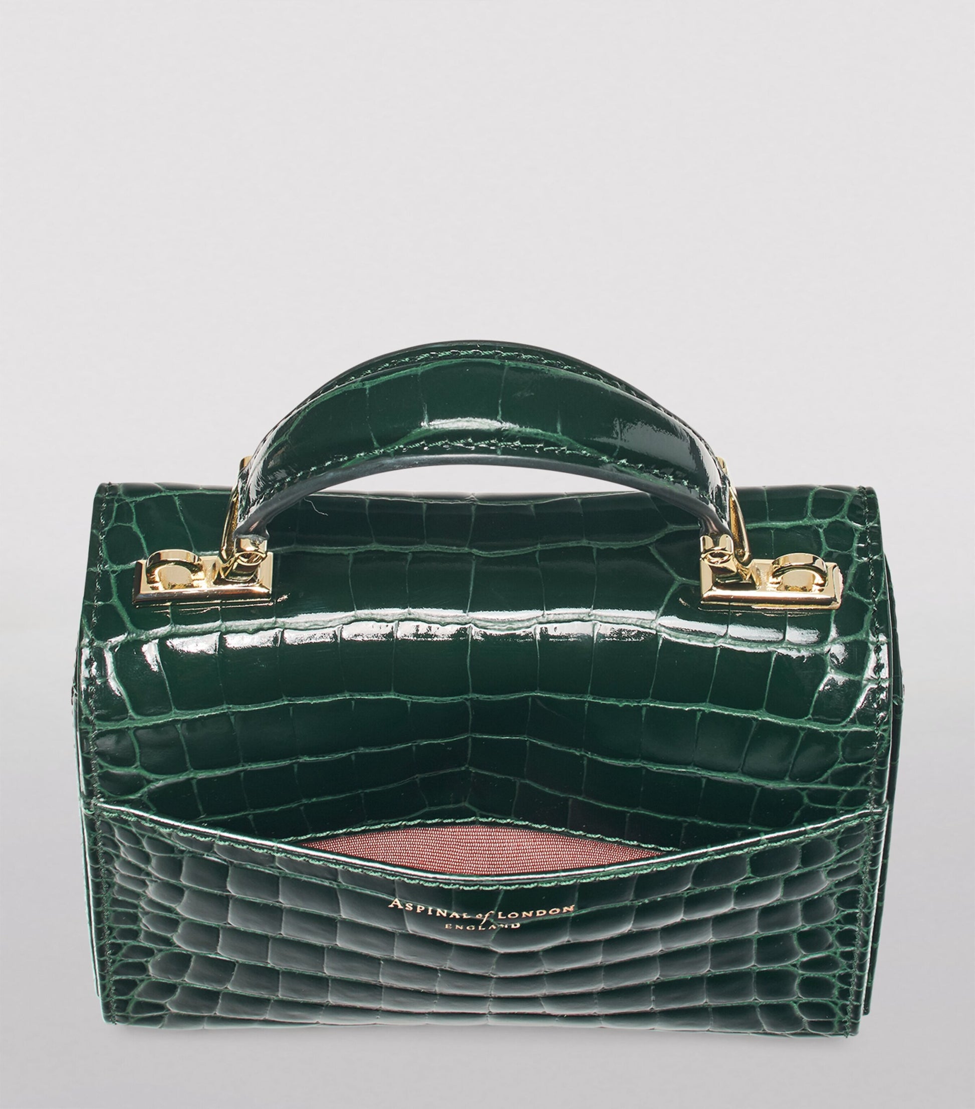 Aspinal Of London Green Mini Mayfair Top-Handle Bag