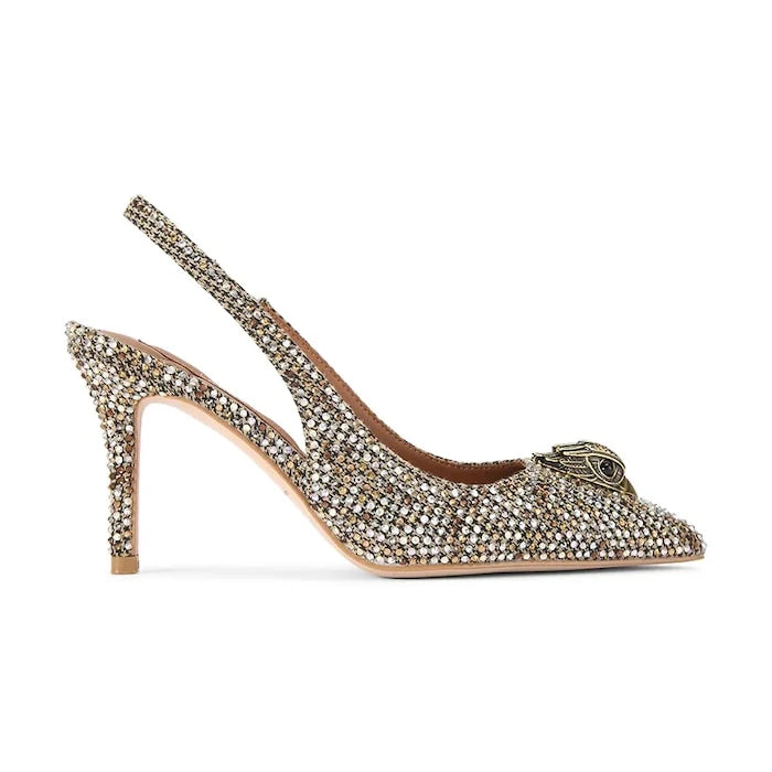 Kurt Geiger London обувки с ток Belgravia High Sling Beige Comb