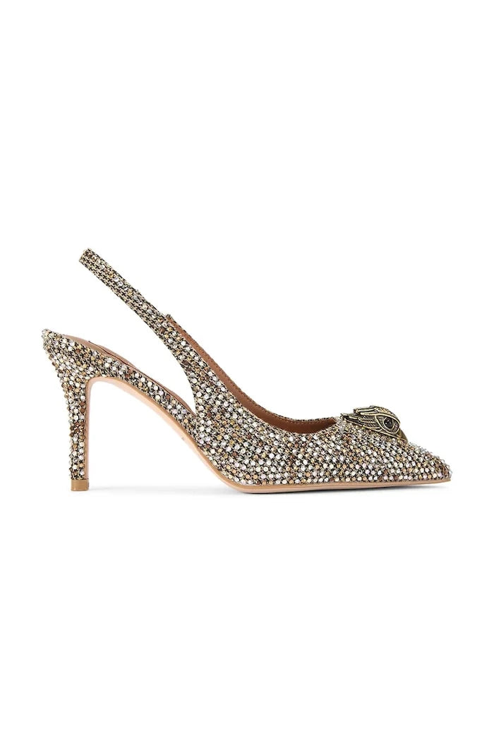 Kurt Geiger London Belgravia High Sling Beige Comb Topuklu Ayakkabı