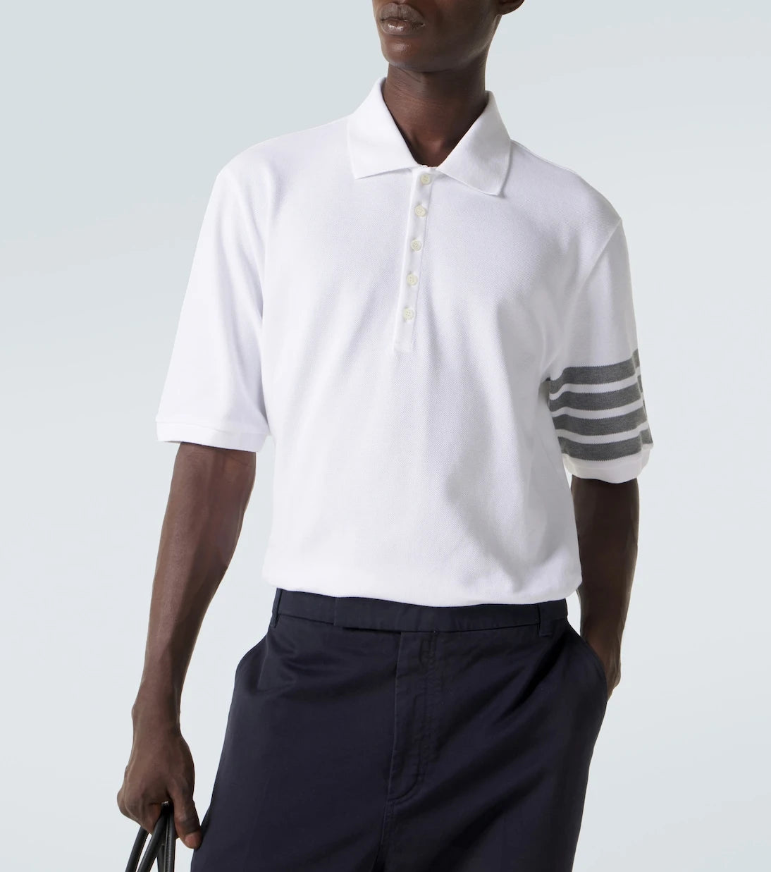 Thom Browne - 4-Bar cotton polo shirt