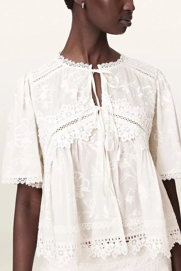 AllSaints pamuklu kadın bluz LILLITH