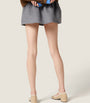 Grey Wool-Cashmere Mini Skirt
