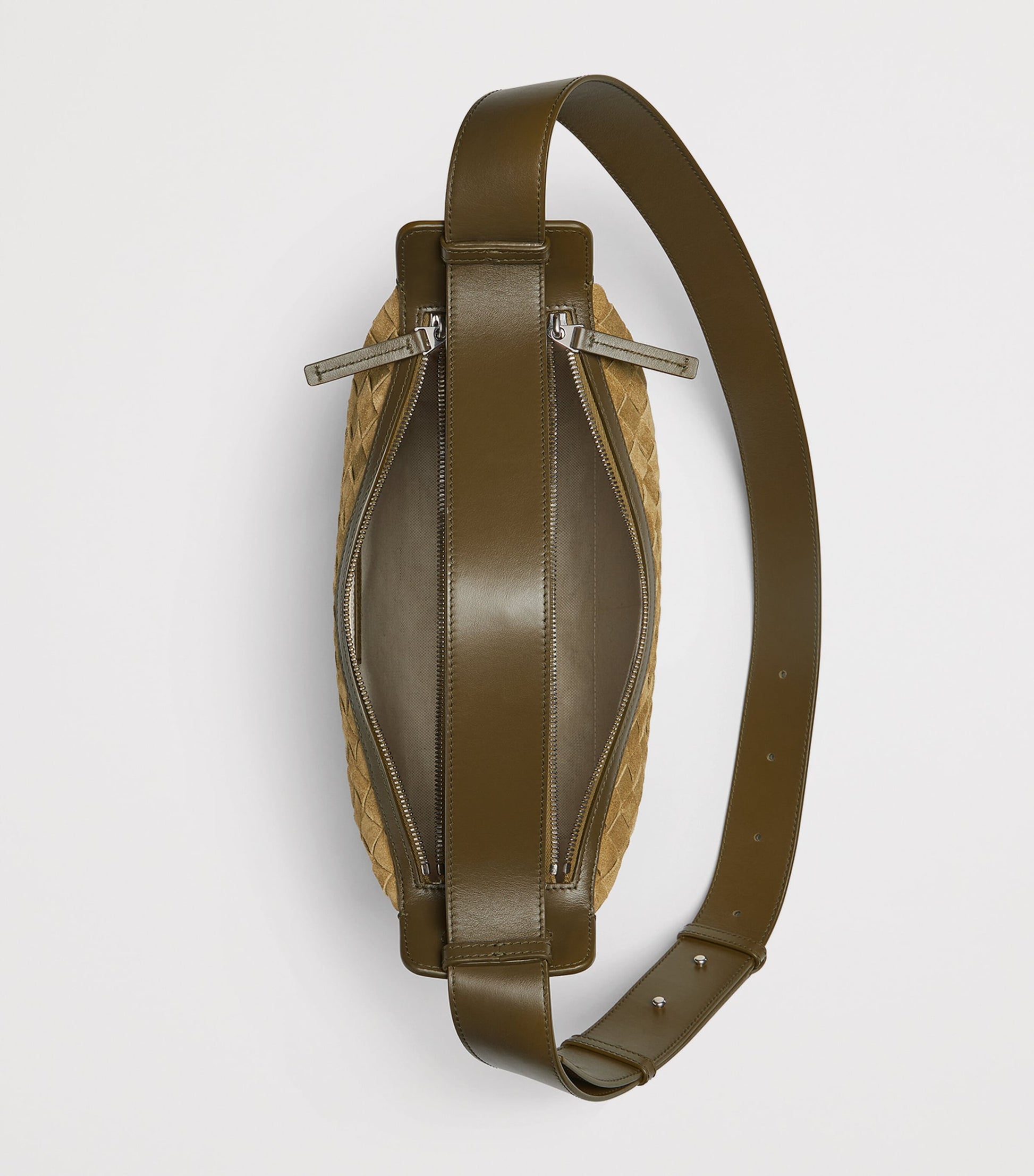 Suede Intrecciato Tribeca Cross-Body Bag