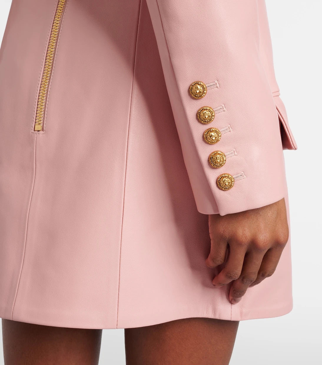 Balmain - Cropped leather jacket