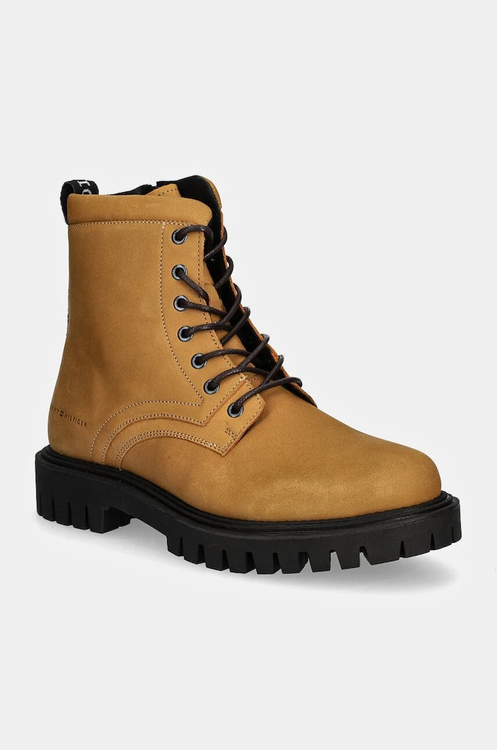 Кожени обувки Tommy Hilfiger CASUAL HILFIGER CHUNK Z NBK BOOT