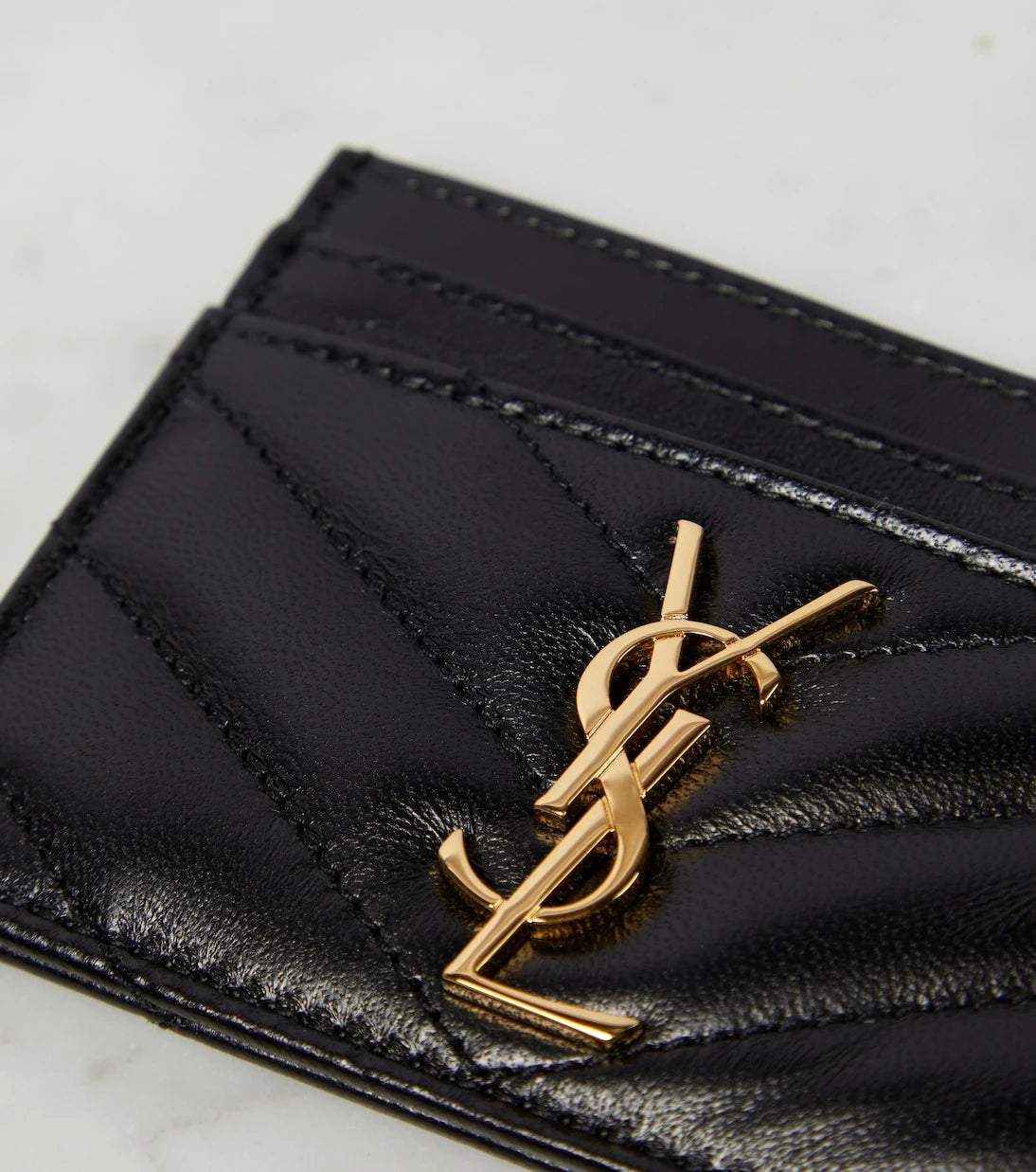 Saint Laurent - Cassandre matelassé leather card holder