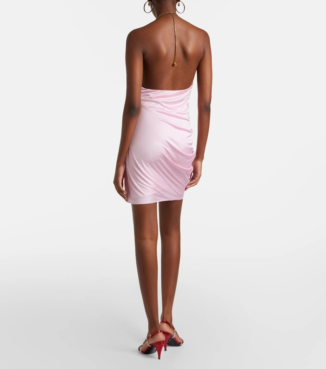 Versace - Draped jersey minidress