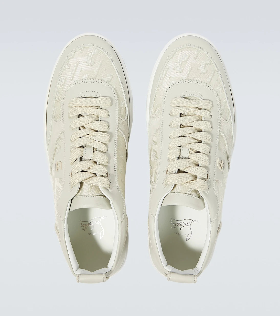Christian Louboutin - Happyrui leather-trimmed sneakers