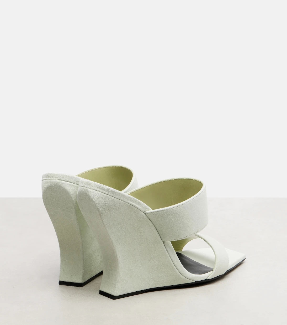 Alaïa - Wave 110 suede wedge mules