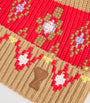 Wool Cross-Stitch Pom-Pom Beanie