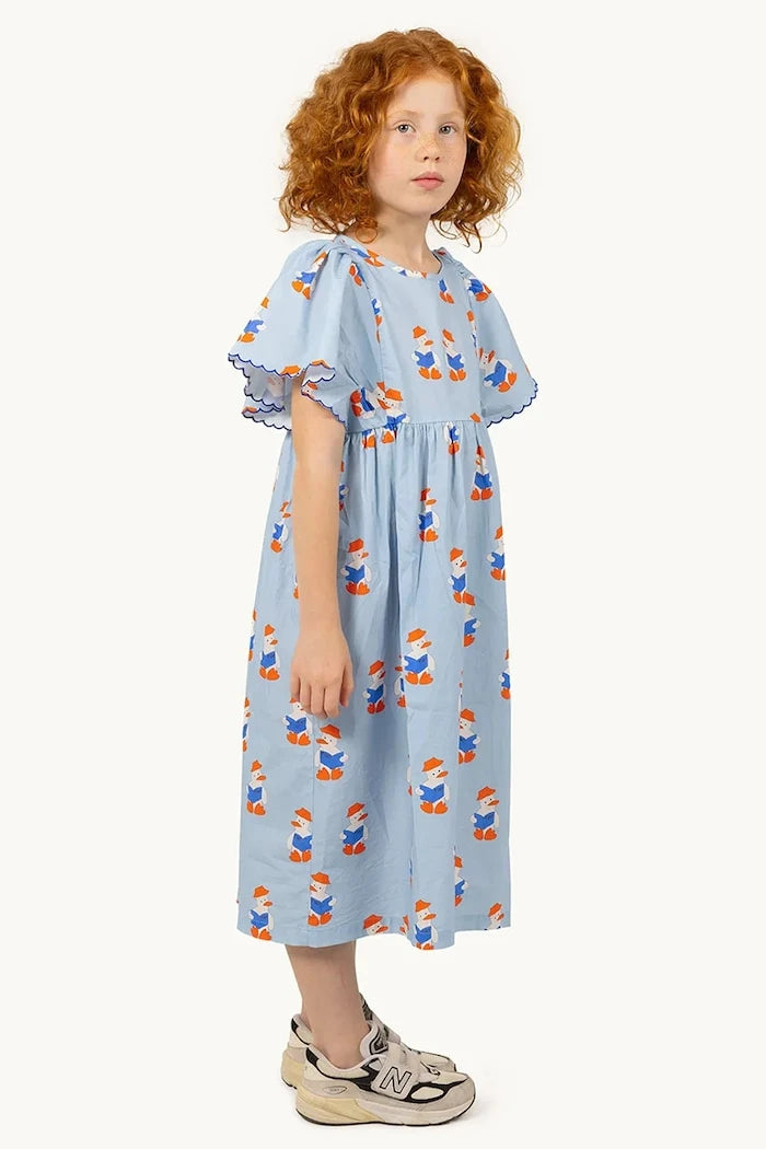 Детска памучна рокля Tinycottons READERS DRESS