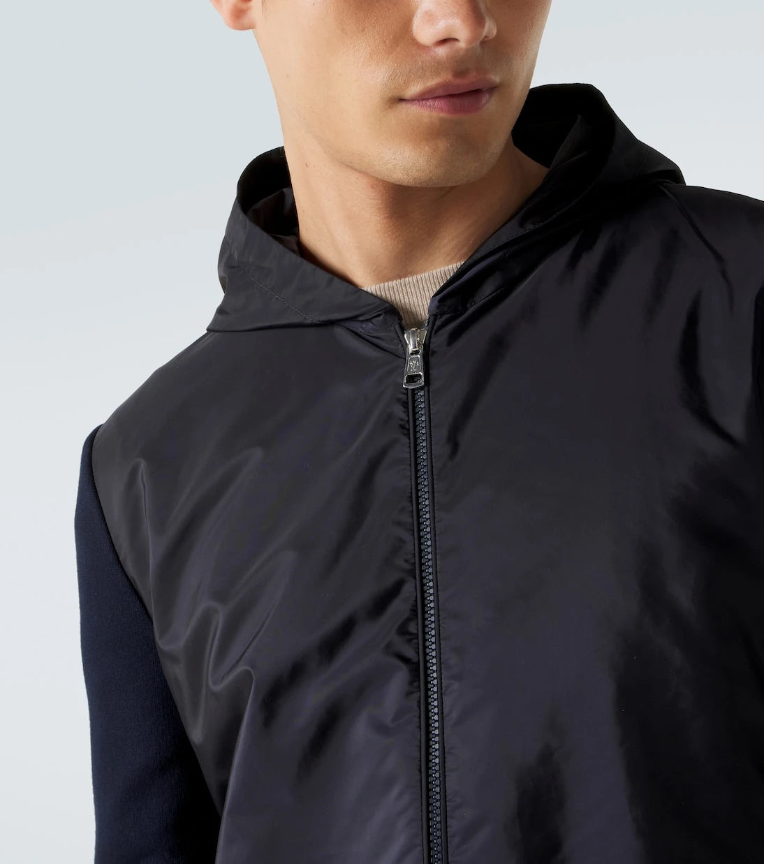 Moncler - Tricot hooded cotton-blend jacket