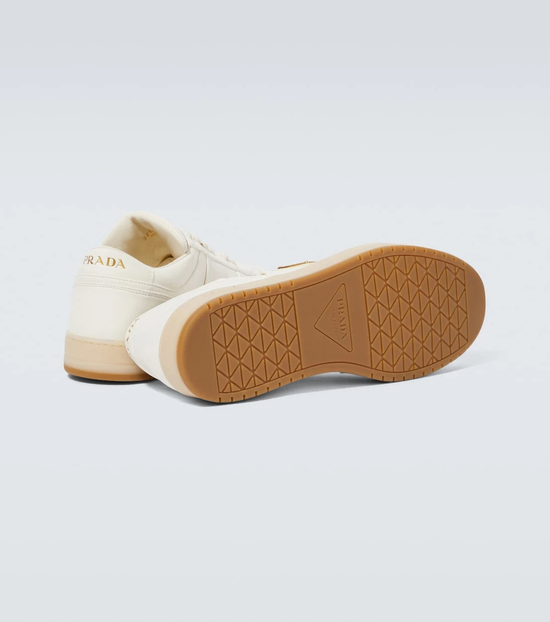 Prada - Downtown logo leather sneakers