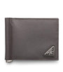 Grey Saffiano Leather Bifold Wallet