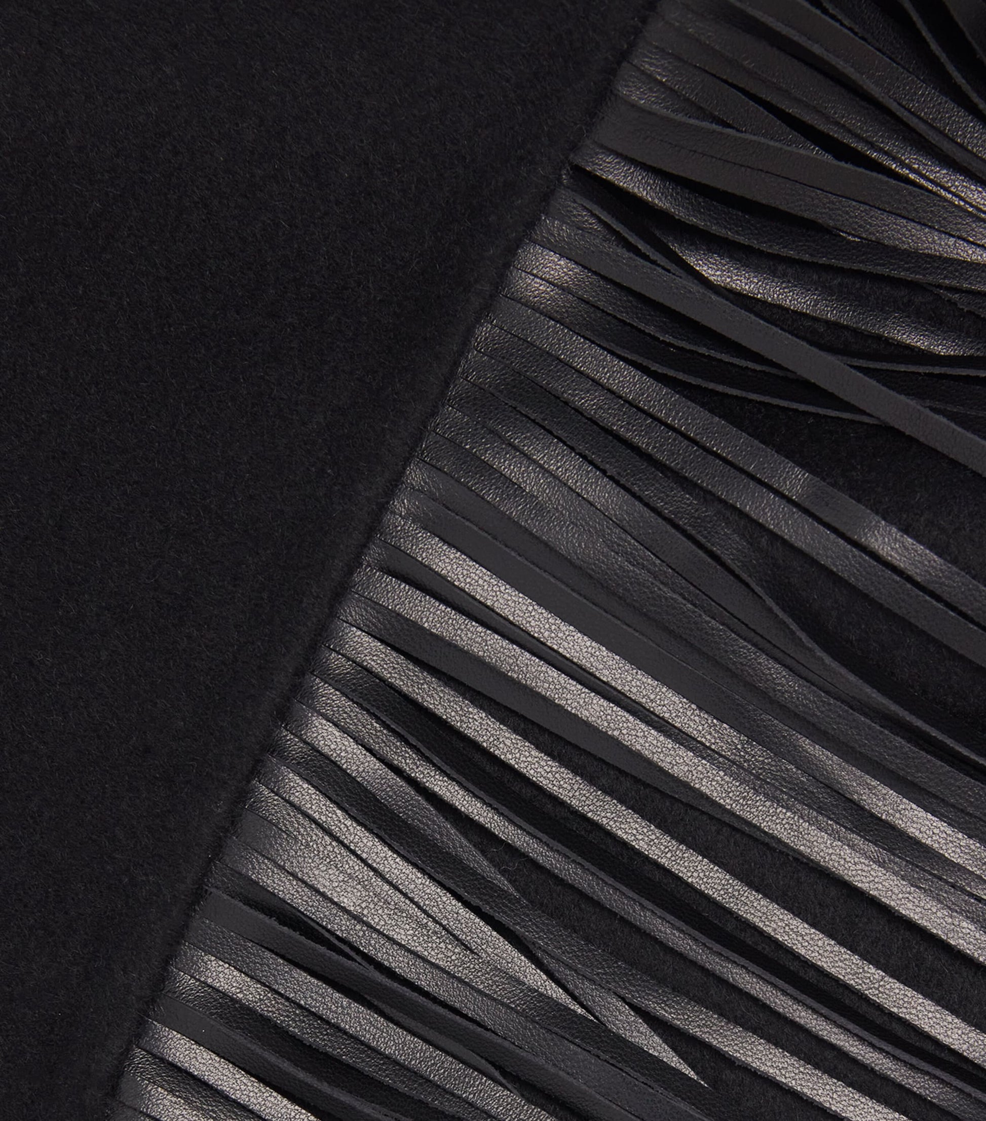 Agnona Black Wool-Alpaca-Cashmere Poncho