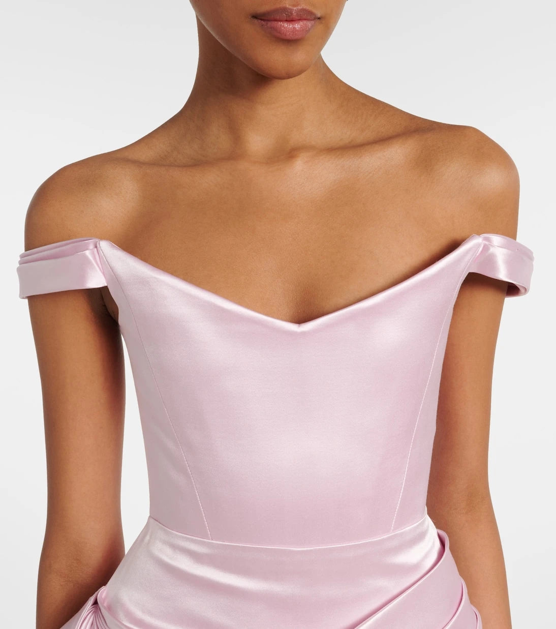 Alex Perry - Draped duchess satin minidress